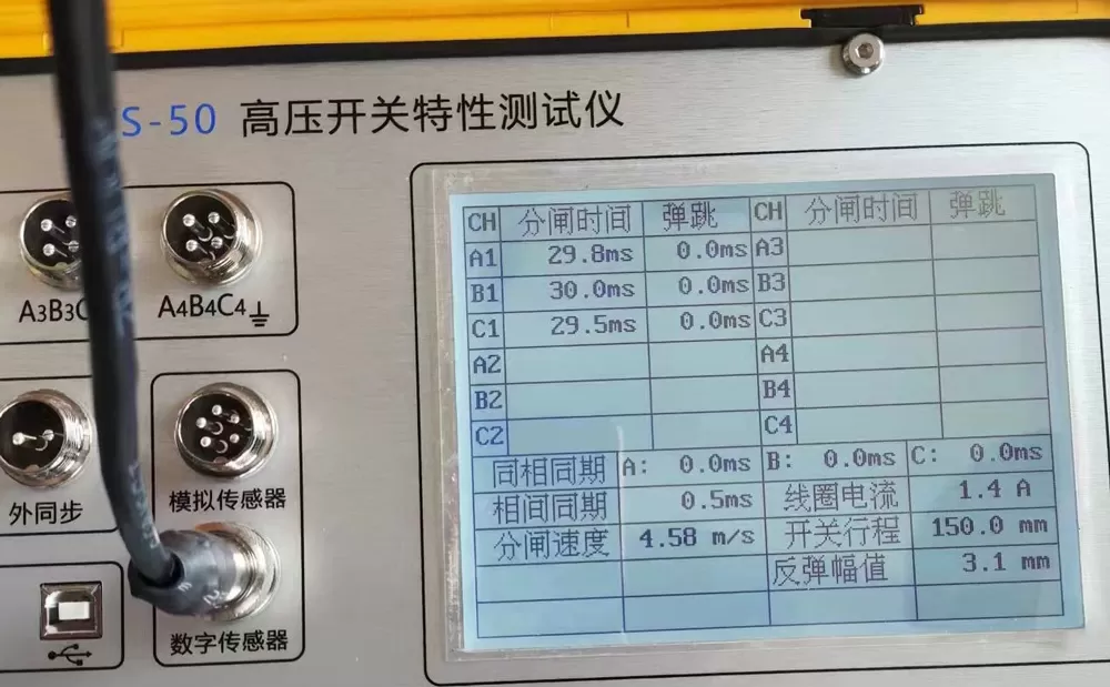 110kV Circuit Breakers Timing And Motion Tests Case
