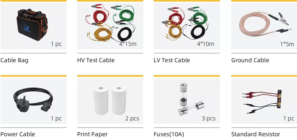 Accessories of DRT-340L 40A Automated Six-winding Transformer Ohmmeter Accessories of DRT-340L 40A Automated Six-winding Transformer Ohmmeter