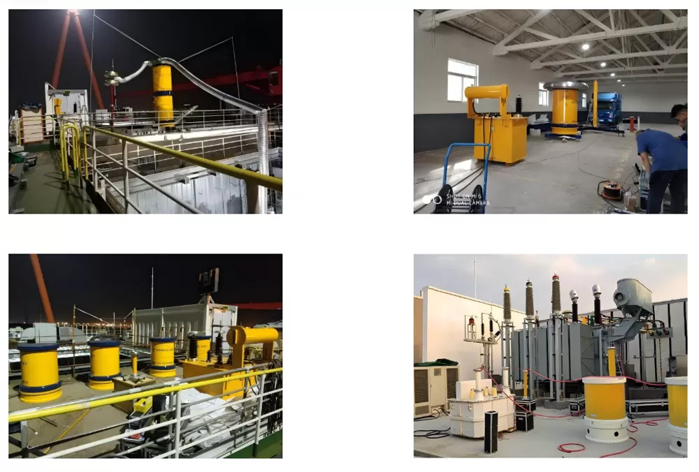 On-site Display of ESR-800 Series HV Resonant Test System (Umbrella Reactor Build in Divider ) On-site Display of ESR-800 Series HV Resonant Test System (Umbrella Reactor Build in Divider )