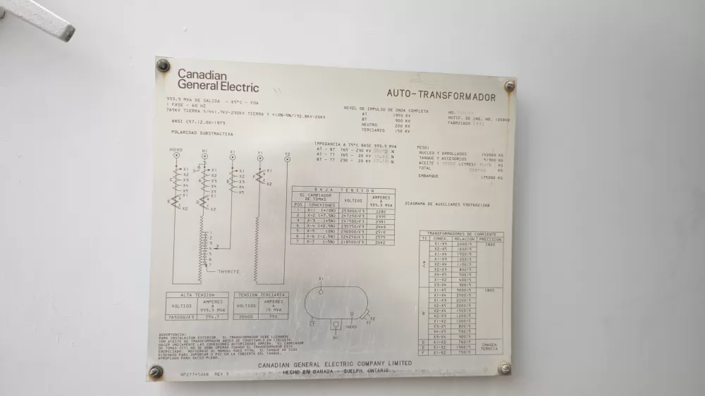 765kV Transformer Tan Delta Test Case